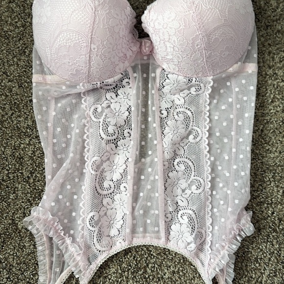 NWT Victoria's Secret Angles Pink Lace Corset Top - Picture 4 of 4